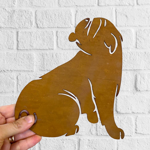 Bulldog (FULL BODY) Rustic Steel Sculpture